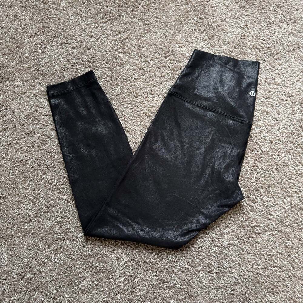 Lululemon Wunder Train High-Rise Tight 25" Foil Black Size 8